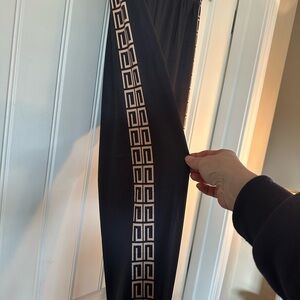 Black and Gold Patterned Leggings